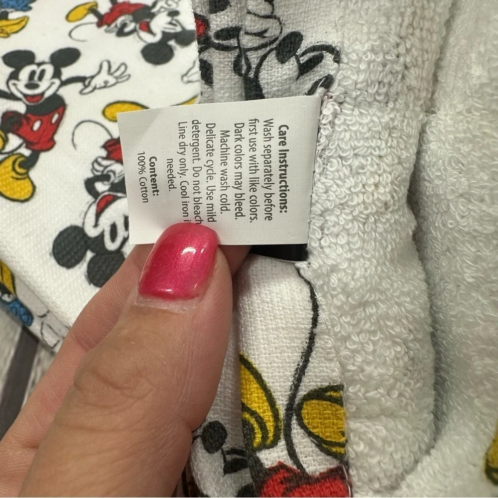 NWT Disney Mickey minnie Mouse graphic cotton kitchen towel set with 2 ice trays - Picture 7 of 7